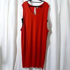 DKNY Red and Black Dress
